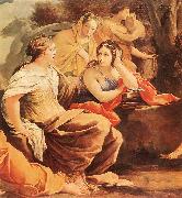 VOUET, Simon Parnassus or Apollo and the Muses (detail) oil painting reproduction